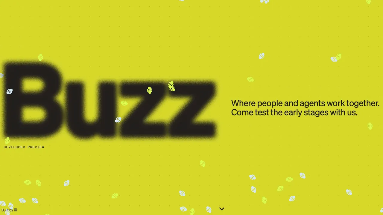 Portada de buzz.xyz: Buzz, where people and agents work together